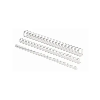 Fellowes plastične spiralne fascikle 12 mm, bijele (za 56-80 listova), 100 komada