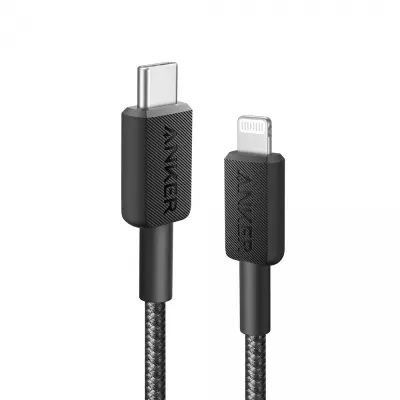 ANKER Kabel USB-C u LIGHTNING 322, 120cm, Pleteni crni