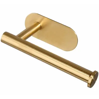 Inox samoljepljivi 3M držač za toaletni papir 17cm zlatni