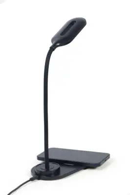 Stolna lampa s crnim bežičnim punjačem