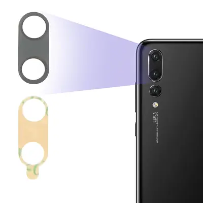 Stražnja leća kamere Huawei P20 Pro Zamjensko zaštitno staklo - crno