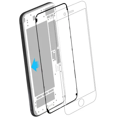 Zamjensko ljepilo za LCD zaslon iPhone 7 Plava naljepnica