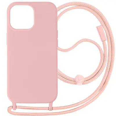 Maska s uzicom za iPhone 15 Pro Traka za vrat 80cm Corda serija Ružičasta