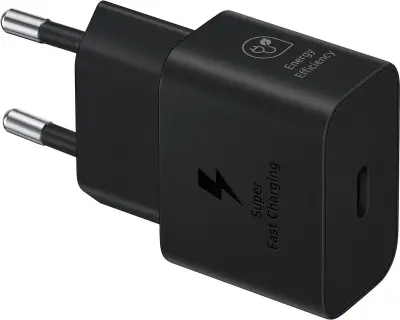 Punjač Samsung T2510 25W Fast Charge USB-C crni bez kabela EP-T2510NBEGEU