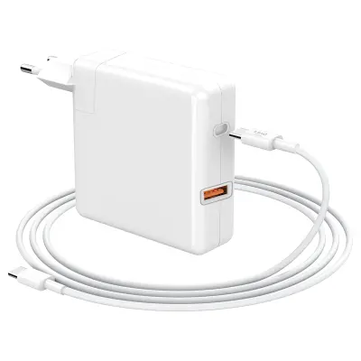 Zidni punjač 108W USB C port Power Delivery USB port kabel 2m LinQ Bijeli