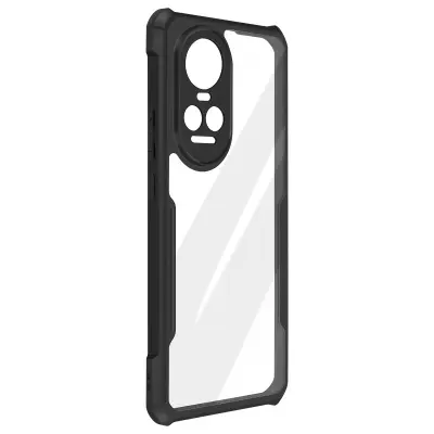 Maska za Oppo Reno 10 i 10 Pro kruta antišok kutovi prozirna crni rub