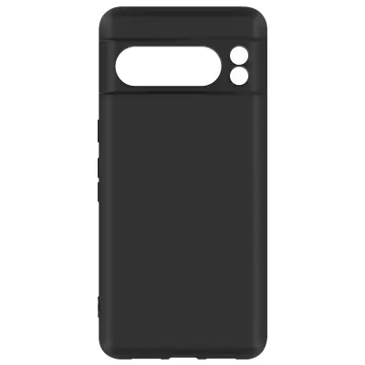 Maska za Google Pixel 8 Pro polutvrdi silikon s trakom za ruku crna