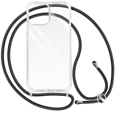 Maska s uzicom za iPhone 15 kruta antišok serija Corda prozirna