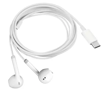 USB C slušalice mikrofon protiv buke kontrolni gumbi dužina 1.2m bijele