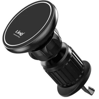 Auto Nosač MagSafe 15W Pričvršćivanje Rešetka Ventilacije LinQ Crni
