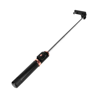 Selfie štap s ugrađenim Bluetooth daljinskim upravljačem, Crni