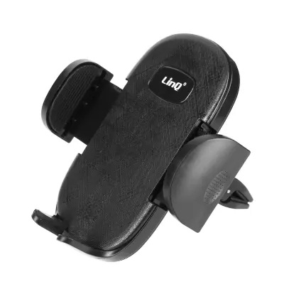 Auto Nosač Smartphone Pričvršćivanje Rešetka Ventilacije Rotacija 360° LinQ Crni