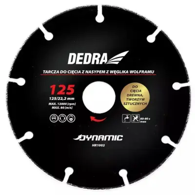Univerzalna rezna ploča od volfram karbida za drvo i plastiku 125x22,2 mm
