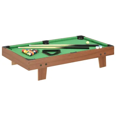 vidaXL mini stol za bilijar 1 metar 92x52x19 cm smeđa i zelena