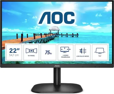 AOC 22B2H 21,5", VA, VGA, HDMI, 75Hz