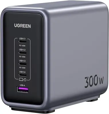 Ugreen Nexode 300W GaN II USB punjač s 5 priključaka - kutija