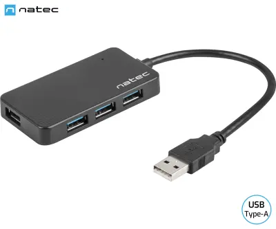 Natec USB 3.0 hub s 4 priključka, crni