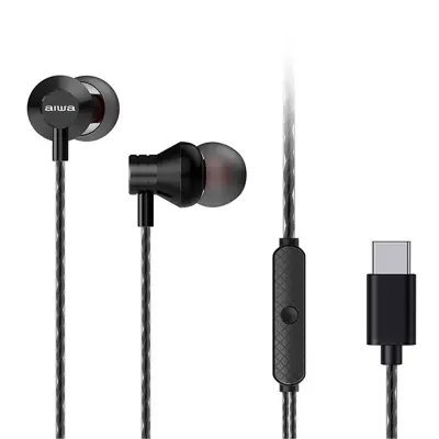 AIWA žičane slušalice s mikrofonom USB C - ESTM-50USB-C/BK