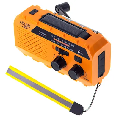 Planinarska baterija. 1200mAh solarni dinamo FM radio LED powerbank SOS