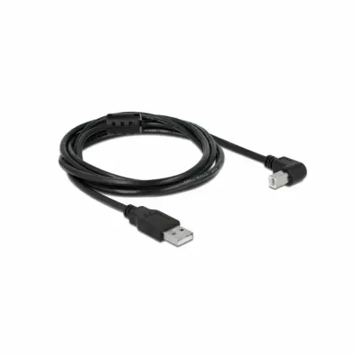 USB 2.0 kabel tip A muški > USB 2.0 tip B muški kutni 2m Crna