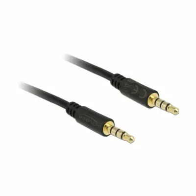 Delock AVDIO kabel 3,5M-3,5M 4-pin 2m crni