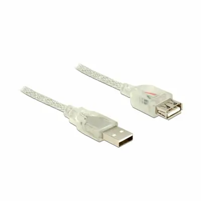 Delock USB A-A produžni kabel 3 m, dvostruko oklopljen, proziran 83884