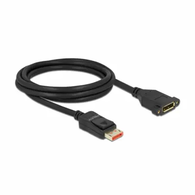 Delock DisplayPort produžni kabel 1 m, 8K 60 Hz, crni, s ugrađenim 87097