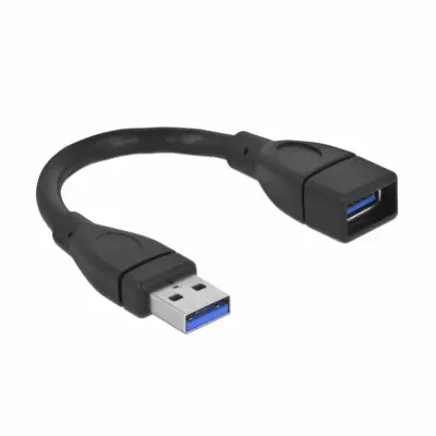 Delock USB 3.0 A-A produžni kabel, 15 cm, crni 82776