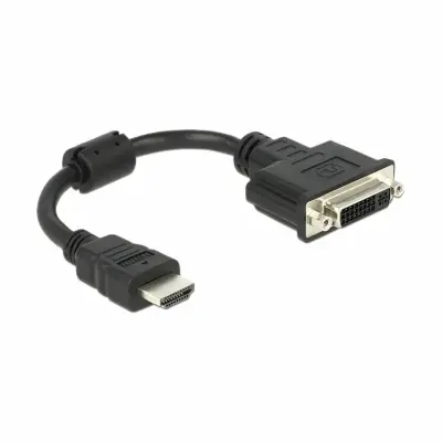 Delock HDMI M na DVI-D ženski adapter, 24+5, 20 cm 65327