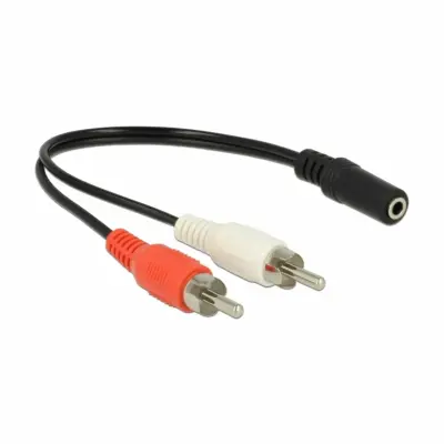 Delock audio adapter 2xRCA na 3,5 mm priključak, 20 cm, 85806