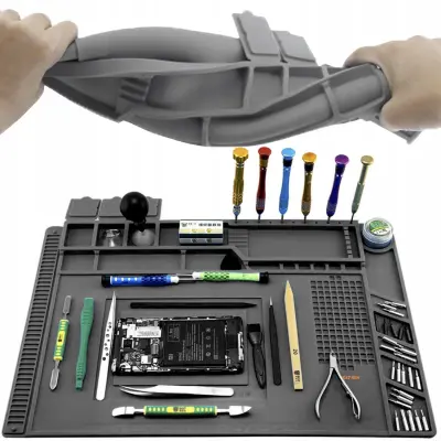 Servisni antistatik silikonski podložak za lemljenje 30x40cm i organizator