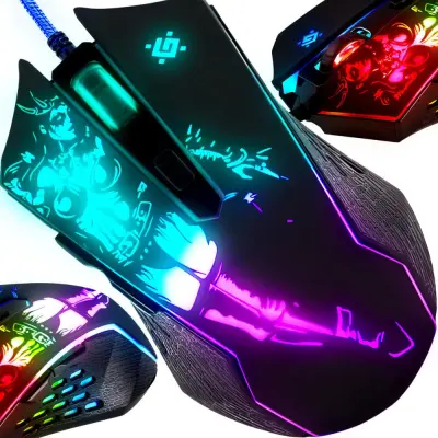 Optički USB miš za igranje 3200DPI LED RGB