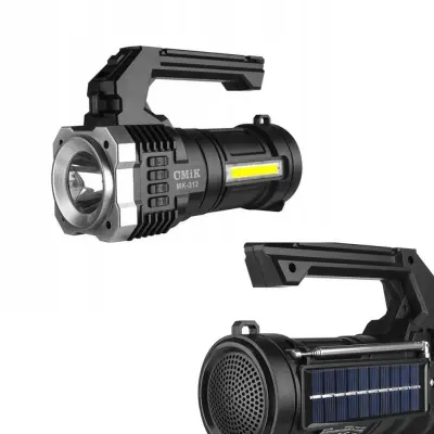 4 u 1 baterija. solarna ručna lampa FM bluetooth zvučnik USB SD