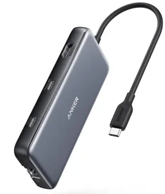ADAPTER USB-C 8u1/2x USB-A,SD,micro SD,Ethernet,2x USB-C,HDMI
