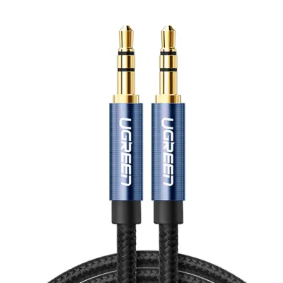 Izdržljiv pleteni AUX audio kabel, 3,5 mm mini jack, 3 m, plavi