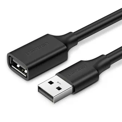 Produljni USB kabel, 1 m, crni