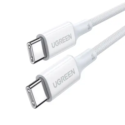 Pleteni USB-C PD kabel 100W 5A 480Mb/s 1m bijeli