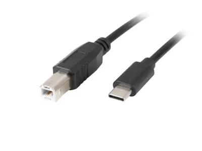 Lanberg USB-C muški na USB-B 2.0 muški kabel 1,8 m crni
