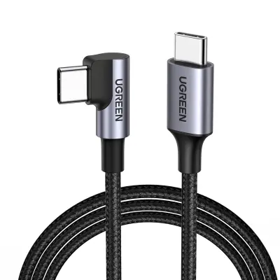 Pleteni kosi USB-C kabel 480 Mb/s 0,5 m crno-sivi