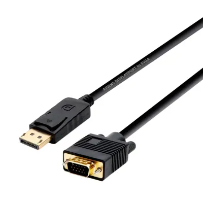Aisens DisplayPort na VGA kabel DP M-VGA M crni 2,0 m