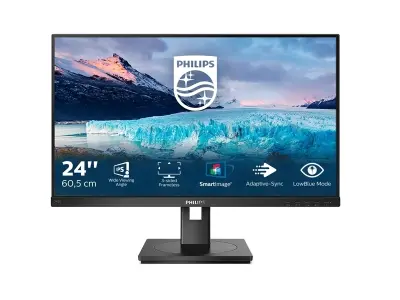 Philips monitor 60,5 cm (23,8") 242S1AE 1920x1080 75Hz IPS 4ms VGA DVI HDMI DisplayPort Pivot Zvučnici 3H sRGB 107% S-Line