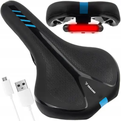 Univerzalno sportsko vodootporno udobno sjedalo za bicikl + USB LED lampa