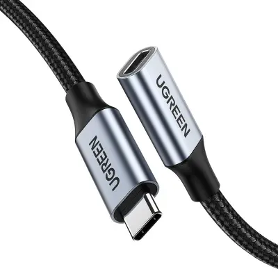Izdžljiv produžni kabel USB-C 3.1 10Gb/s, 1 m, sivi