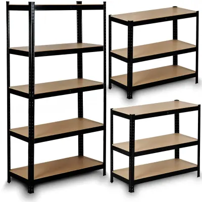 Metalna polica za pohranu 150 x 75 x 30 cm Humberg HR-811 crna