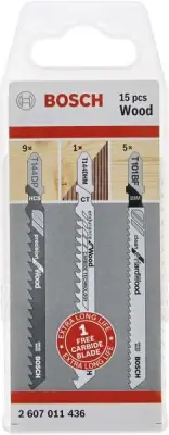 Set listova ubodne pile Bosch Professional za drvo 15-dijelni