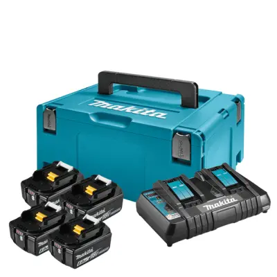 MAKITA LXT komplet snage u Makpac 3 kutiji (DC18RD, 4x BL1860B) 198091-4
