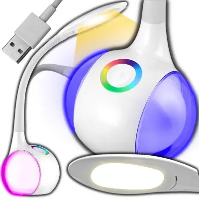 Moderna velika LED 256 RGB stolna lampa USB touch