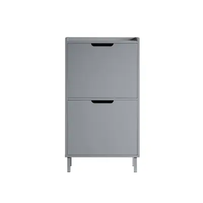 Ormarić za cipele s 2 ladice Svijetlo siva 50x19x90cm FSR151-HG