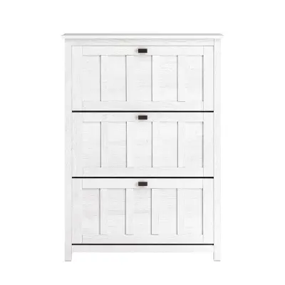 Ormarić za Cipele s Klupom i Podesivim Policama Bijela 80x30x111cm FSR162-W