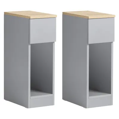 SoBuy noćni ormarić 20x60x35cm, FBT111-HG, 2 kom, svijetlo siva